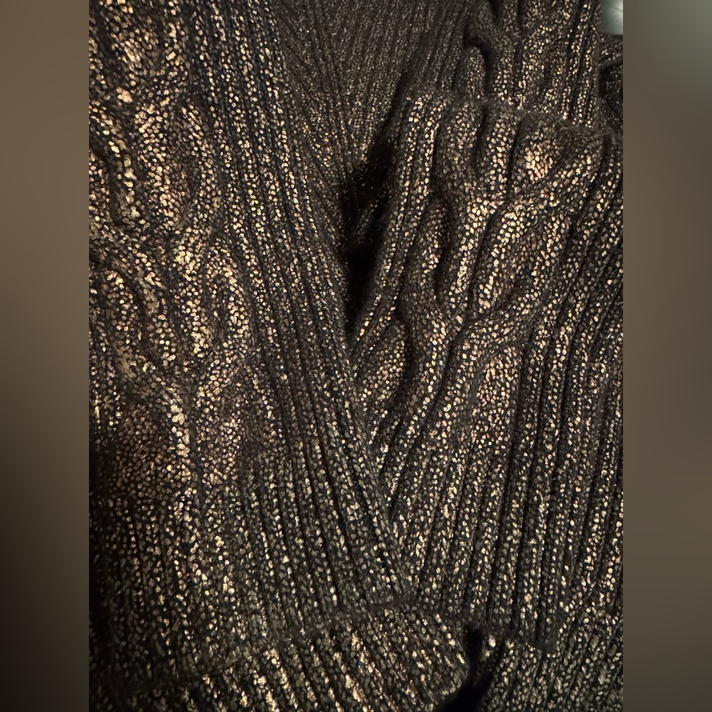 Pink Tartan 100% Wool Black and Bronze Knit Sweater - Picture 12 of 13
